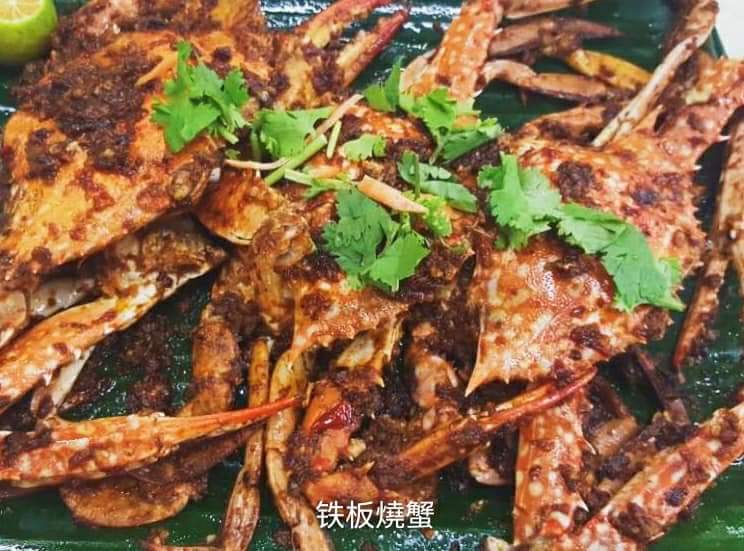 A06 铁板烧花蟹 Grilled Flower Crab (时价 Seasonal Price)