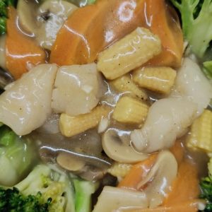 E01 西兰花带子 Stir-fried Broccoli with Scallops